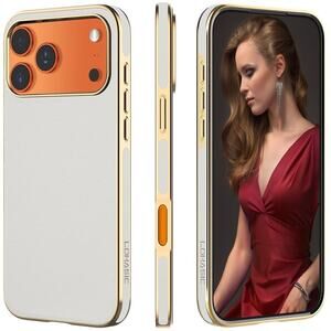 IPhone 17 Pro Case Leather Slim Luxury Designer Aesthetic Business White